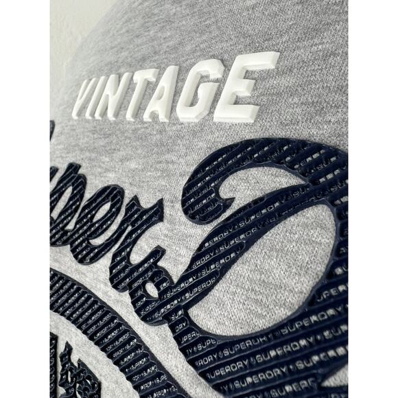 VINTAGE SUPERDRY Grey Heathered T-shirt with 3-D Graphics - Picture 9 of 11